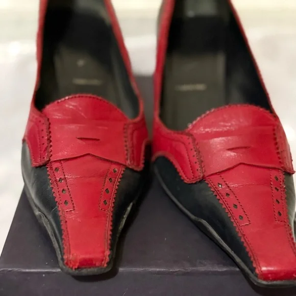 Vintage Rare Prada Early 2000s Low Kitten Heel Loafers - Picture 6 of 8